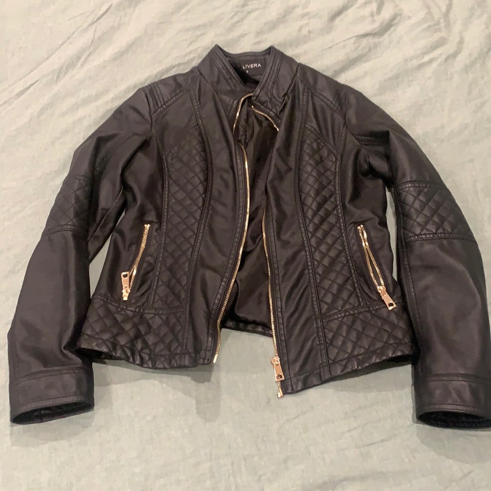 Faux Leather Jacket, Size S